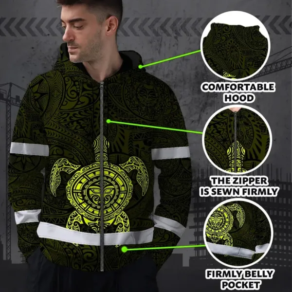 hi-vis-zip-hoodie-reflective-tapes-lime-neon-hawaii-turtle-custom-c2cdd.webp
