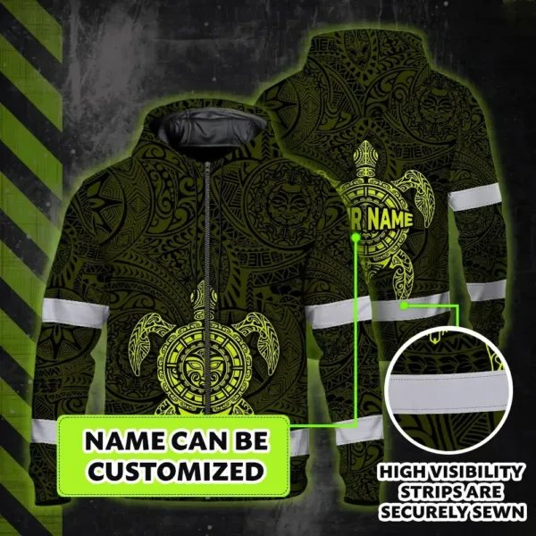 hi-vis-zip-hoodie-reflective-tapes-lime-neon-hawaii-turtle-custom-c502a.webp