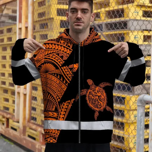 hi-vis-zip-hoodie-reflective-tapes-orange-neon-turtle-hawaii-custom-d130e.webp