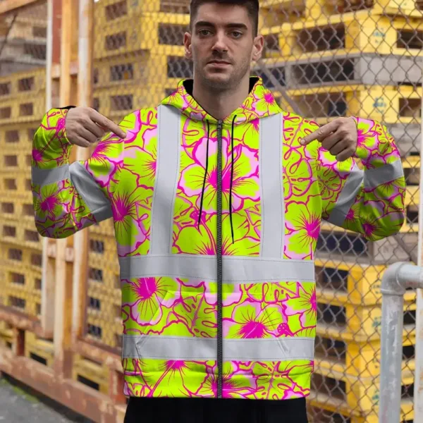 hi-vis-zip-hoodie-reflective-tapes-pink-neon-and-lime-flowers-custom-07cf5.webp