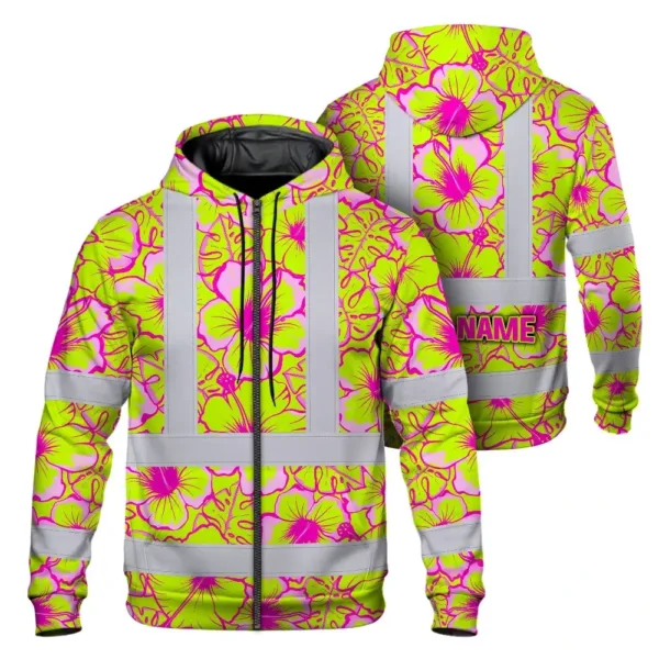 hi-vis-zip-hoodie-reflective-tapes-pink-neon-and-lime-flowers-custom-66b8c.webp