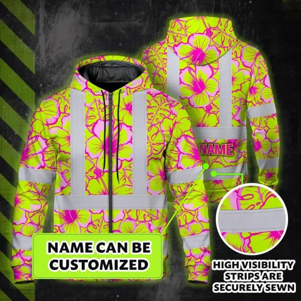 hi-vis-zip-hoodie-reflective-tapes-pink-neon-and-lime-flowers-custom-d74dc.webp