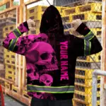 hi-vis-zip-hoodie-reflective-tapes-pink-neon-skull-custom-name-bd211.webp