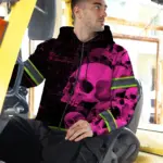 hi-vis-zip-hoodie-reflective-tapes-pink-neon-skull-custom-name-ce364.webp