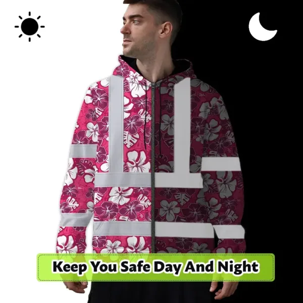 hi-vis-zip-hoodie-reflective-tapes-pink-violet-flowers-custom-name-1a814.webp