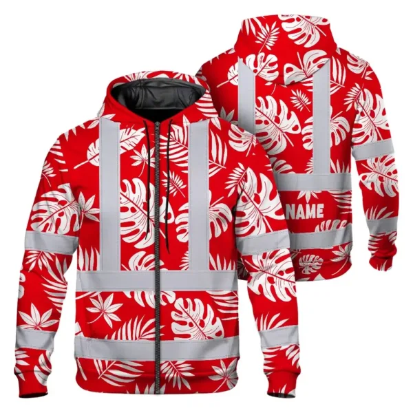 hi-vis-zip-hoodie-reflective-tapes-red-neon-flowers-custom-name-dfaeb.webp