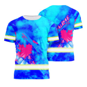 Hi Vis Shirt Reflective Tapes Pink Neon And Blue Canada Flag