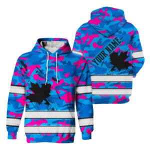 Hi Vis Hoodie Reflective Tapes Camo Pink Blue Neon CA Flag