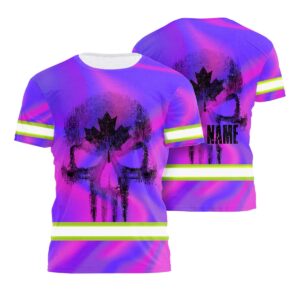 Hi Vis Shirt Reflective Tapes Hologram Canada Flag Custom Name
