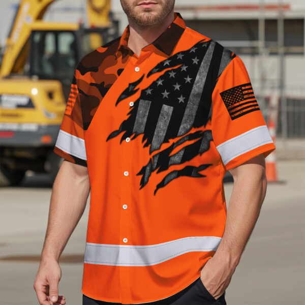 Hi-Vis-Hawaiian-Shirt-For-Men-Camo-Orange-Neon-Scratch-US-Flag-Custom-Name-Safety-Workwear-3