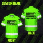 Hi-Vis-Hawaiian-Shirt-Green-Neon-Reflective-Gun-US-Flag-Custom-Name-Safety-Workwear-For-Runners,-Patriotic-2