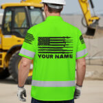 Hi-Vis-Hawaiian-Shirt-Green-Neon-Reflective-Gun-US-Flag-Custom-Name-Safety-Workwear-For-Runners,-Patriotic-4