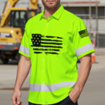 Hi-Vis-Hawaiian-Shirt-Green-Neon-Reflective-US-Flag-Custom-Name-For-Workers-Runners-Patriotic-3