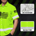 Hi-Vis-Hawaiian-Shirt-Green-Neon-Reflective-US-Flag-Custom-Name-For-Workers-Runners-Patriotic-7