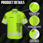 Hi-Vis-Hawaiian-Shirt-Reflective-Black-American-Flag-Custom-Name-Safety-Workwear-For-Workers,-Truckers,-Operators-6
