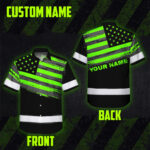 Hi-Vis-Hawaiian-Shirt-Reflective-Green-Neon-American-Flag-Custom-Name-Safety-Workwear-For-Workers,-Truckers,-Operators-2