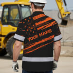 Hi-Vis-Hawaiian-Shirt-Reflective-Orange-American-Flag-Custom-Name-Safety-Workwear-For-Workers,-Truckers,-Operators-4