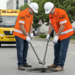 Hi-Vis-Hawaiian-Shirt-Reflective-Orange-And-Black-American-Flag-Custom-Name-Safety-Workwear-For-Workers,-Truckers,-Operators-5
