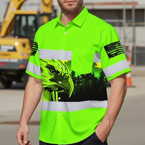 hi-vis-hawaiian-shirt-reflective-green-eagle-usa-flag-custom-name-374e6.webp