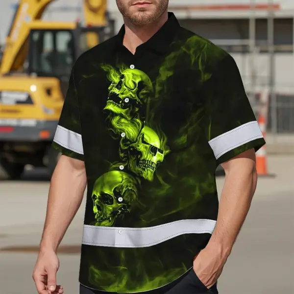 hi-vis-hawaiian-shirt-reflective-skull-with-smoke-custom-name-safety-4b5d3.webp