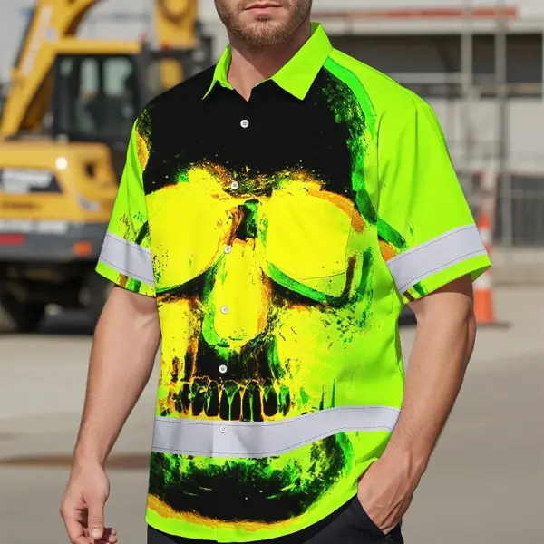 hi-vis-hawaiian-shirt-reflective-tapes-black-skull-shadow-custom-be07b.webp