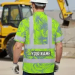 hi-vis-hawaiian-shirt-reflective-tapes-green-grey-flowers-custom-db562.webp