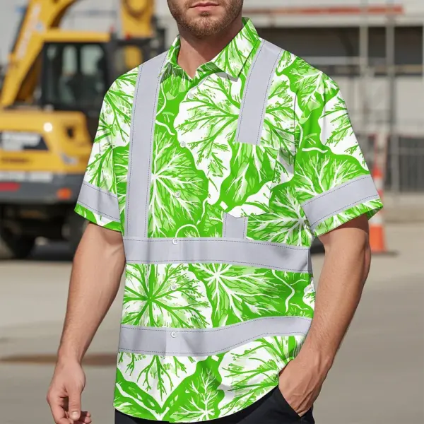 hi-vis-hawaiian-shirt-reflective-tapes-green-neon-white-flowers-5856a.webp