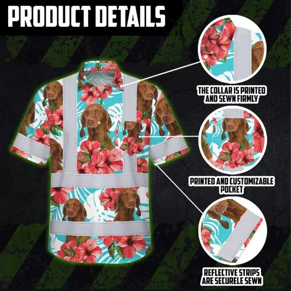hi-vis-hawaiian-shirt-reflective-tapes-green-pink-flowers-custom-d2de7.webp