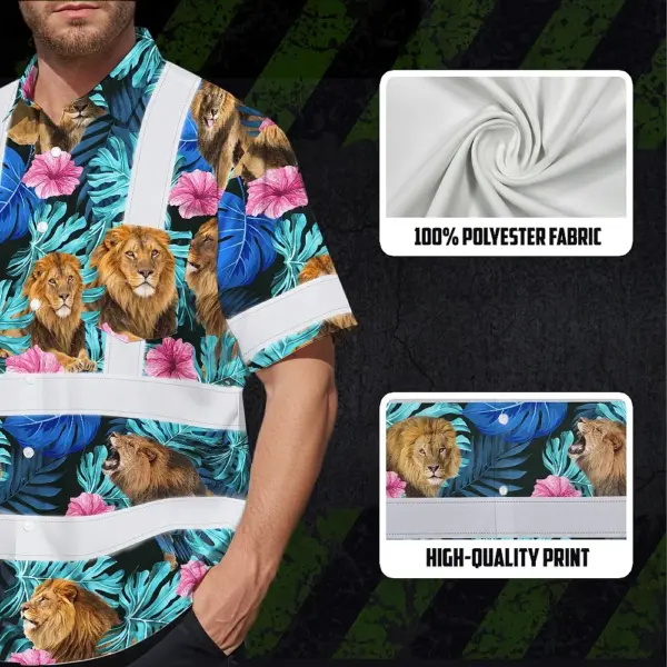 hi-vis-hawaiian-shirt-reflective-tapes-lion-flowers-custom-name-6e74e.webp