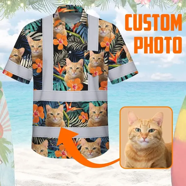 hi-vis-hawaiian-shirt-reflective-tapes-orange-flowers-custom-name-d2b63.webp