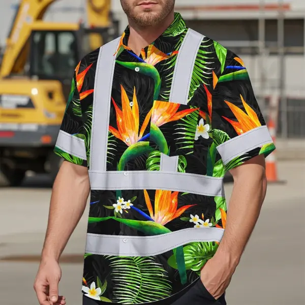 hi-vis-hawaiian-shirt-reflective-tapes-orange-neon-green-flowers-e2353.webp