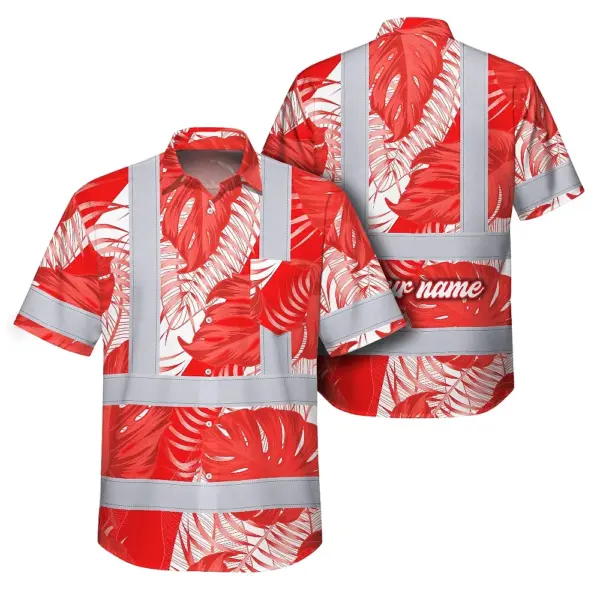 hi-vis-hawaiian-shirt-reflective-tapes-red-neon-flowers-custom-name-4277e.webp
