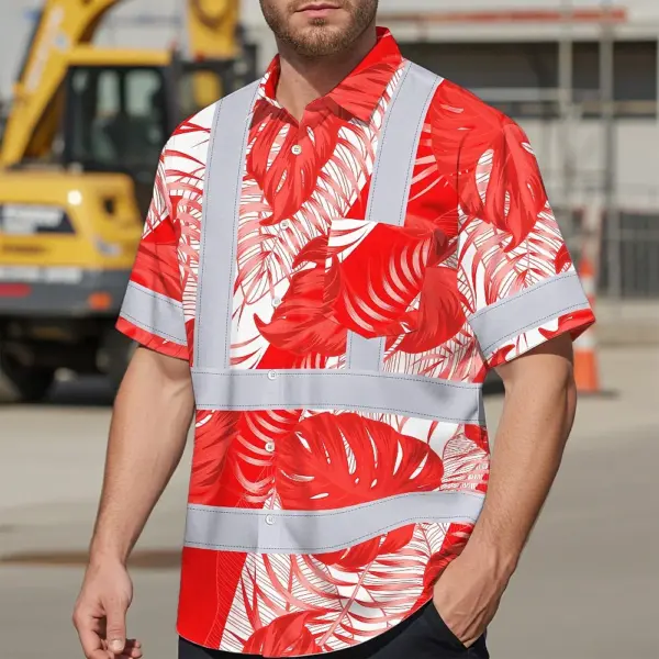 hi-vis-hawaiian-shirt-reflective-tapes-red-neon-flowers-custom-name-b1d7e.webp