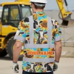 hi-vis-hawaiian-shirt-reflective-tapes-sunflower-cow-custom-name-3fd9f.webp