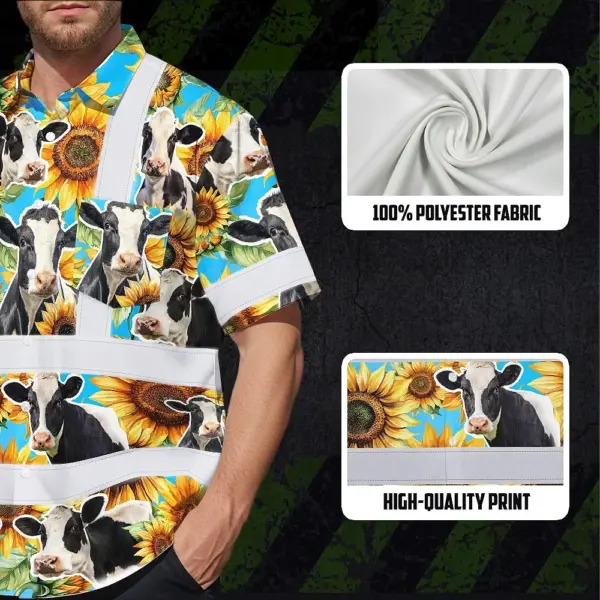 hi-vis-hawaiian-shirt-reflective-tapes-sunflower-cow-custom-name-4ba7b.webp