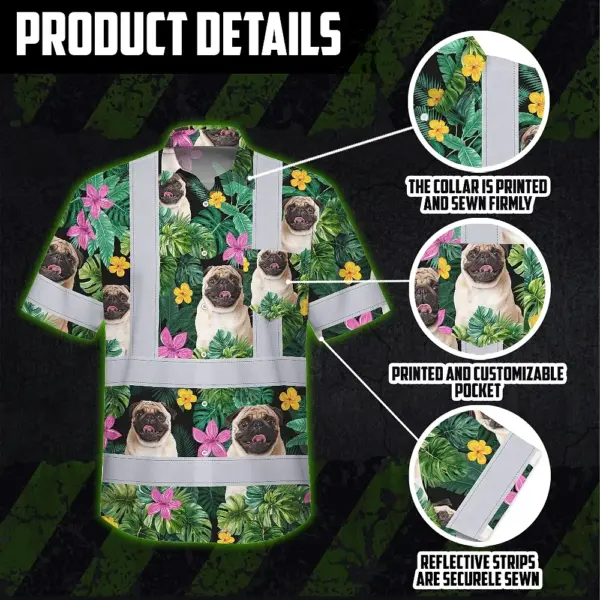 hi-vis-hawaiian-shirt-reflective-tapes-tropical-pink-flowers-custom-a7b51.webp