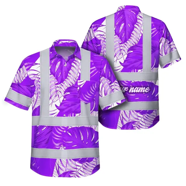 hi-vis-hawaiian-shirt-reflective-tapes-violet-neon-flowers-custom-301e1.webp