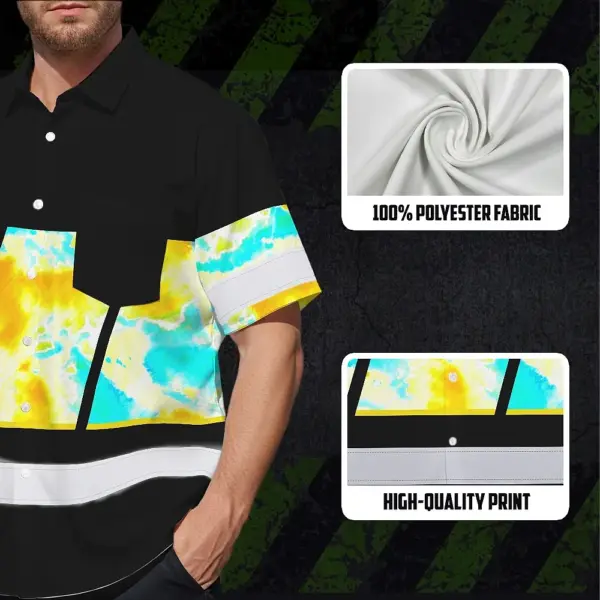 hi-vis-hawaiian-shirt-reflective-tapes-yellow-blue-tie-dye-custom-e45b7.webp
