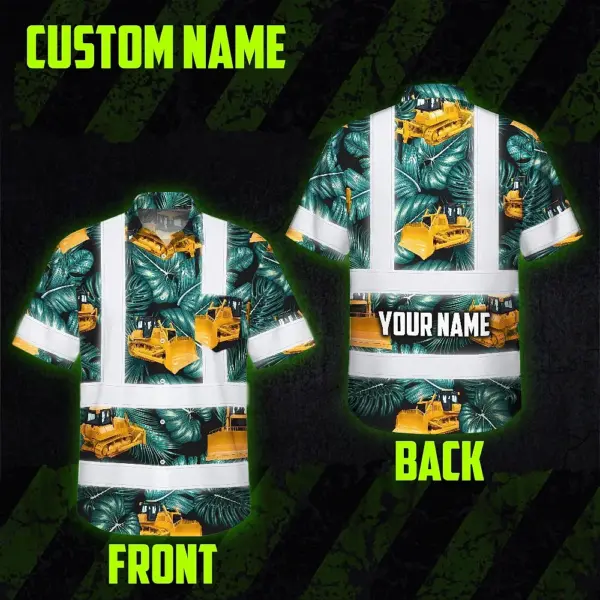 hi-vis-hawaiian-shirt-reflective-tapes-yellow-bulldozer-custom-name-9420d.webp