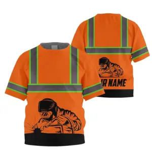 Hi Vis Shirt Reflective Tapes Welder Custom Name For Kids