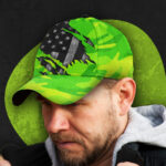 3D-Printed-Classic-Cap-Reflective-Scratch-Camo-Green-Neon-US-Flag-Safety-Workwear-For-Workers,-Runners,-Cyclists,-Patriotic-2