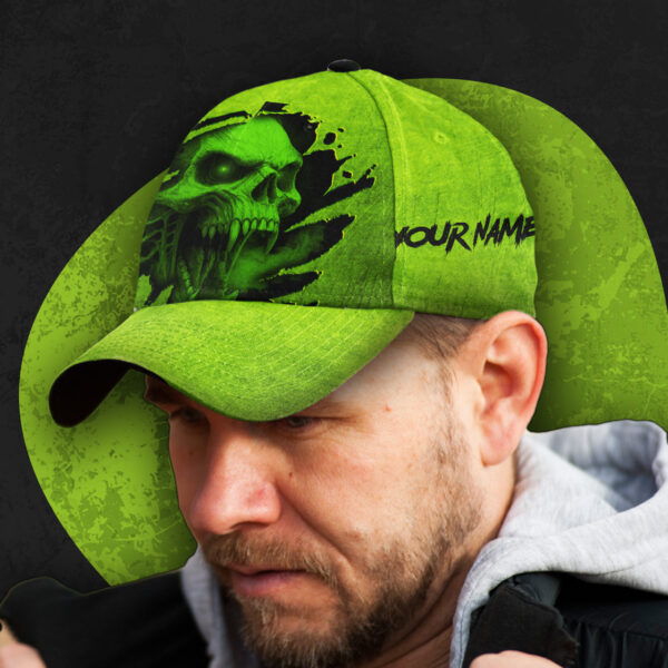 3D-Printed-Classic-Cap-Reflective-Tapes-Green-Smoke-Neon-Skull-Custom-Name-Safety-Workwear-For-Workers,-Runners,-Cyclists,-Patriotic-2