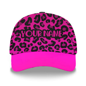 3D Printed Classic Cap Reflective Tapes Pink Leopard Safety Workwear For Workers, Runners, Cyclists, Patriotic