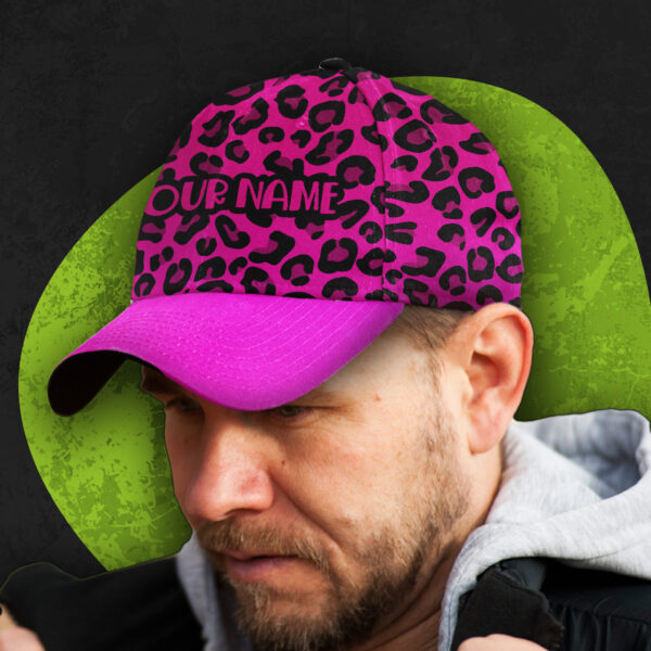 3D-Printed-Classic-Cap-Reflective-Tapes-Pink-Leopard-Safety-Workwear-For-Workers,-Runners,-Cyclists,-Patriotic-2