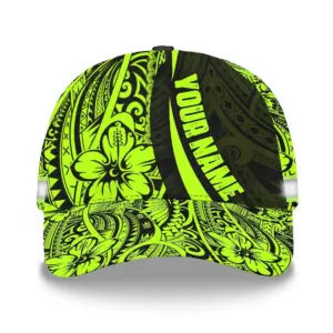 3D Printed Classic Cap Reflective Tapes Hawaiian Polynesian Tribal Custom Name Safety Workwear For Workers, Runners, Cyclists, Patriotic