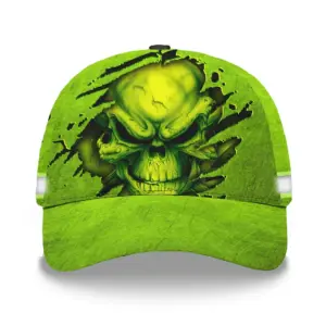 3D Printed Classic Cap Reflective Tapes Paint Flakes Skull Custom Name Safety Workwear For Workers, Runners, Cyclists, Patriotic