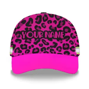 3D Printed Classic Cap Reflective Tapes Pink Leopard Safety Workwear For Workers, Runners, Cyclists, Patriotic