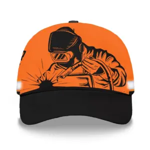 3D Printed Classic Cap Reflective Tapes Welder Custom Name Safety Workwear For Workers, Runners, Cyclists, Patriotic