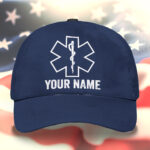 Hi Vis Cap EMT Custom Name Safety 4