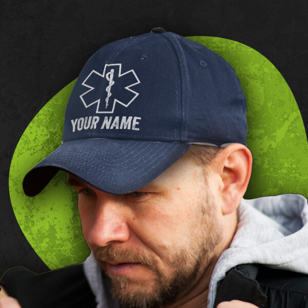 Hi Vis Cap EMT Custom Name Safety 6